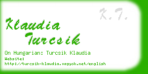 klaudia turcsik business card